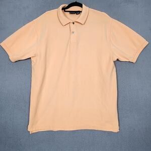 Jos A Bank Polo Shirt Mens XL Orange Short Sleeve Traveler's Collection Cotton